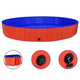 Foldable Dog Swimming Pool Red 118.1"x15.7" PVC Foldable Dog Swimming Pool Red 118.1"x15.7" PVC