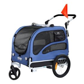 VEVOR Dog Bike Trailer, Supports up to 100 lbs, 2-in-1 Pet Stroller Cart Bicycle Carrier, Easy Folding Cart Frame with Quick Release Wheels VEVOR Dog Bike Trailer, Supports up to 100 lbs, 2-in-1 Pet Stroller Cart Bicycle Carrier, Easy Folding Cart Frame with Quick Release Wheels