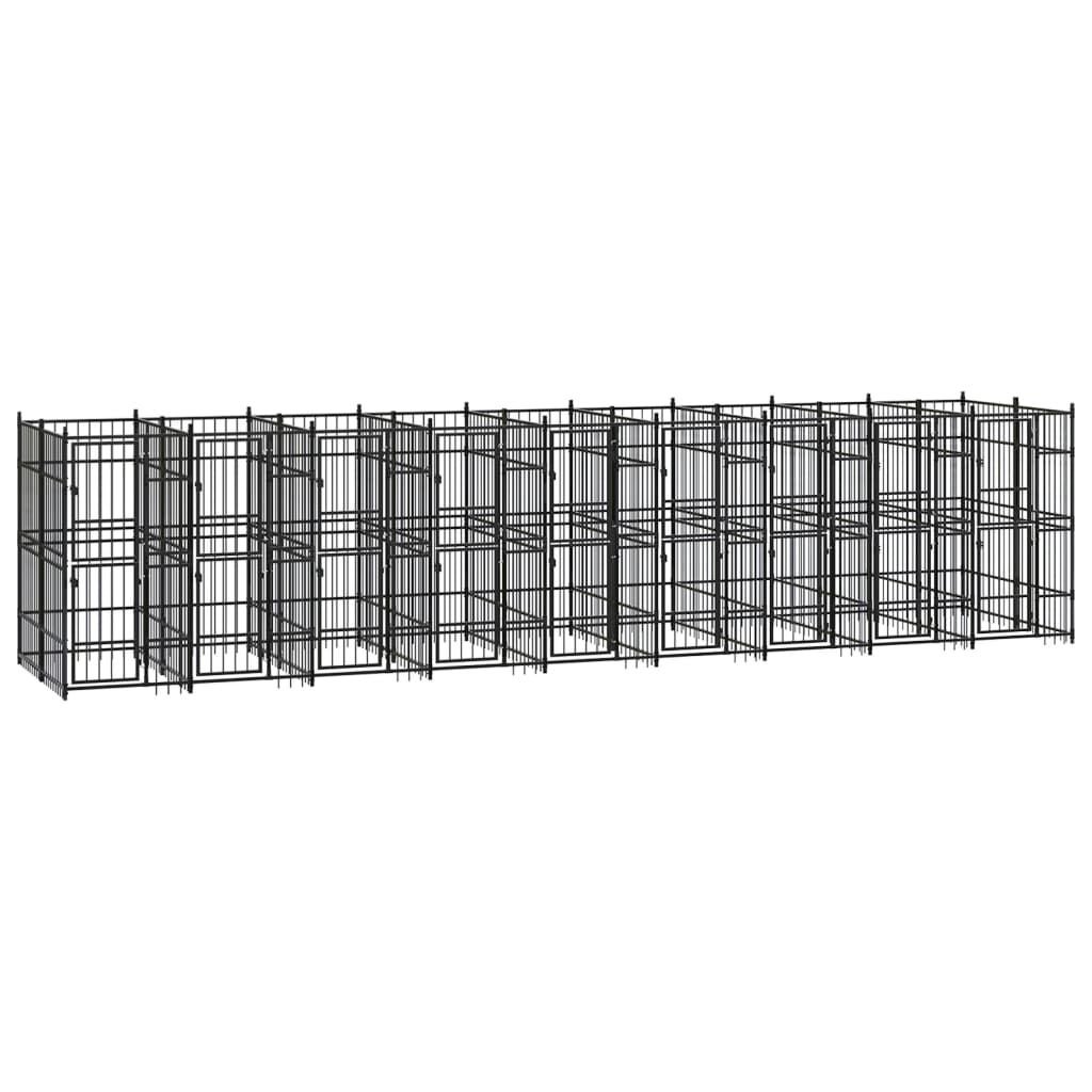 Outdoor Dog Kennel Steel 178.6 ft² Outdoor Dog Kennel Steel 178.6 ft²